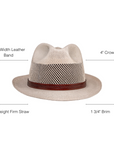 Tuscany Cream Mens Fedora Hat Infographics