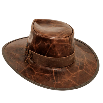 unforgiven brown leather outback angled view