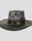 Unforgiven | Mens Wide Brim Bison Leather Outback Hat