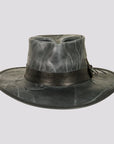 Unforgiven | Mens Wide Brim Bison Leather Outback Hat