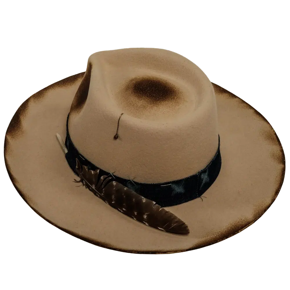 wanderer cream cowboy hat back view