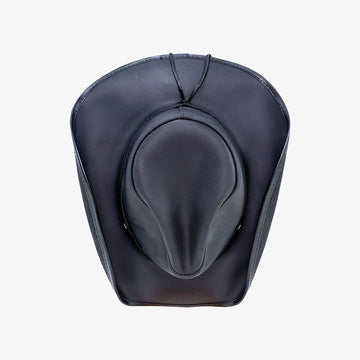 Western | Mens Black Leather Cowboy Hat
