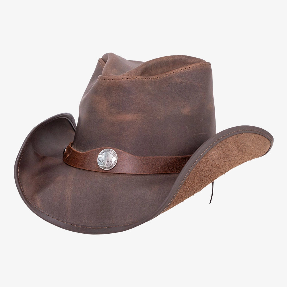 Gem Suede Leather Womens Western Cowboy Hat Brown Made USA Gem Suede Leather Womens Western Cowboy Hat Brown Made USA  main image 4