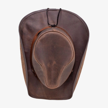Western | Womens Chocolate Leather Cowgirl Hat