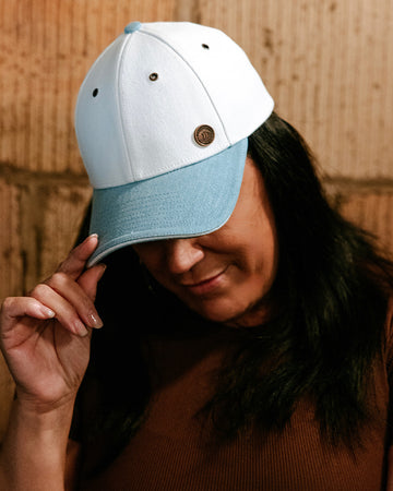 Whitecap | Womens White & Denim Ball Cap