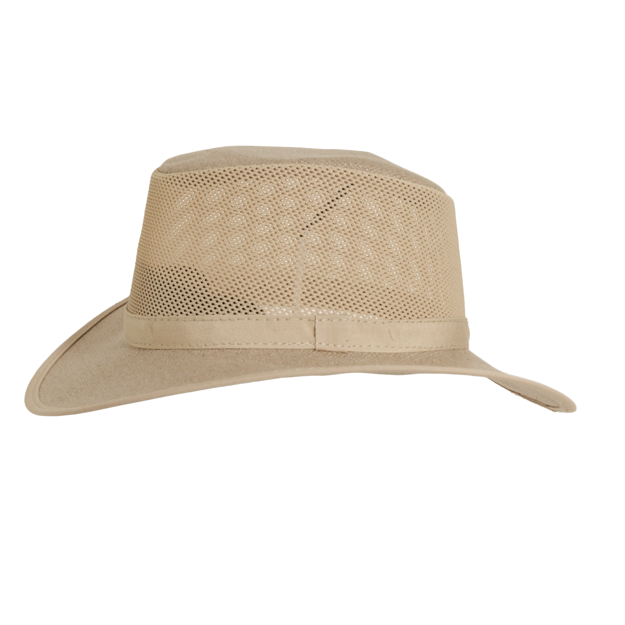 Willie Hemp Khaki Mesh Sun Hat Side View