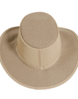 Willie Hemp Khaki Mesh Sun Hat by American Hat Makers Top View