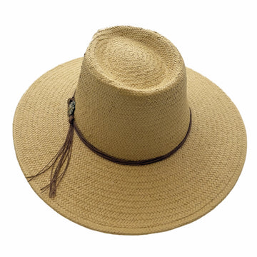 Zanzibar | Mens Tan Straw Panama Safari Sun Hat
