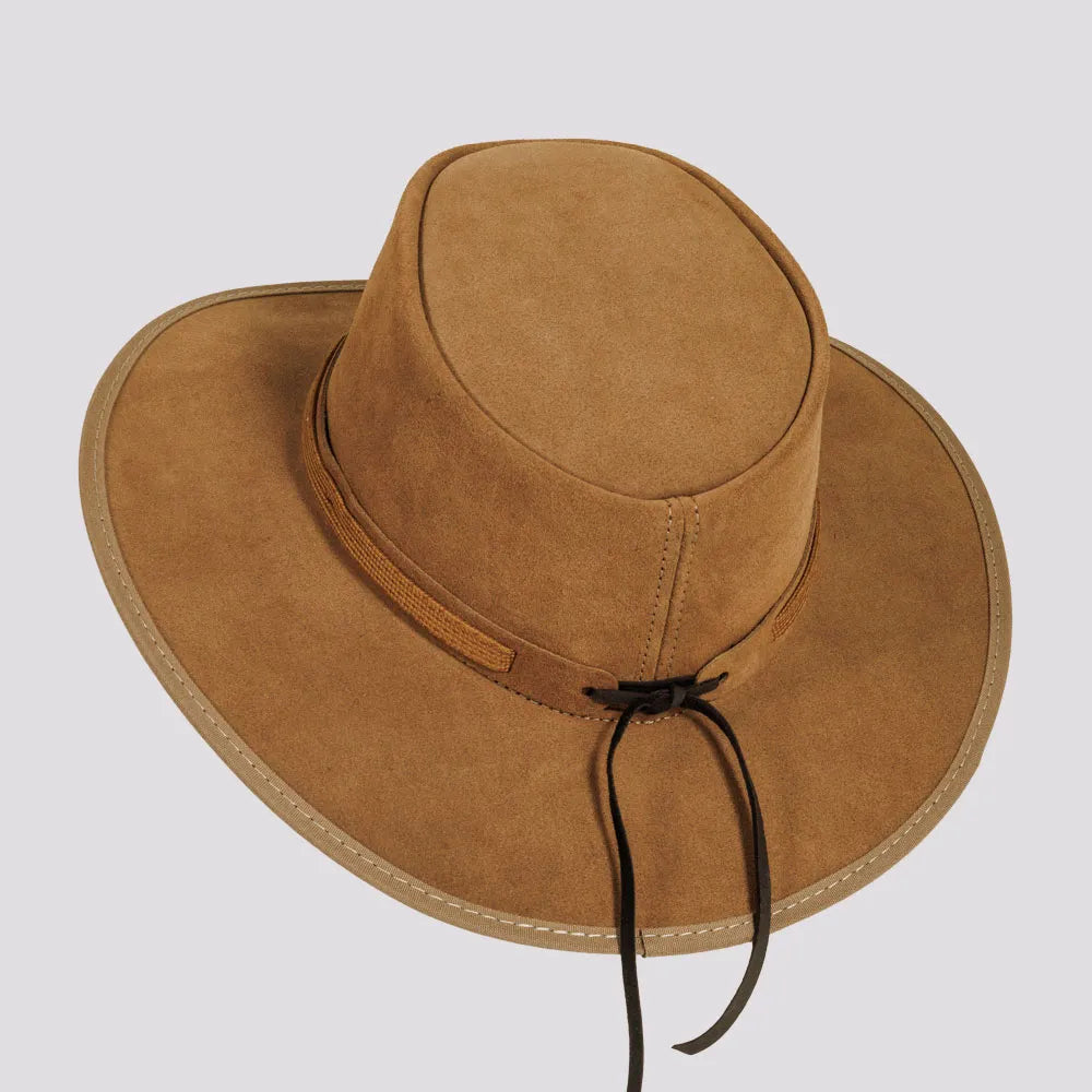 Zephyr | Mens Genuine Suede Leather Outback Hat