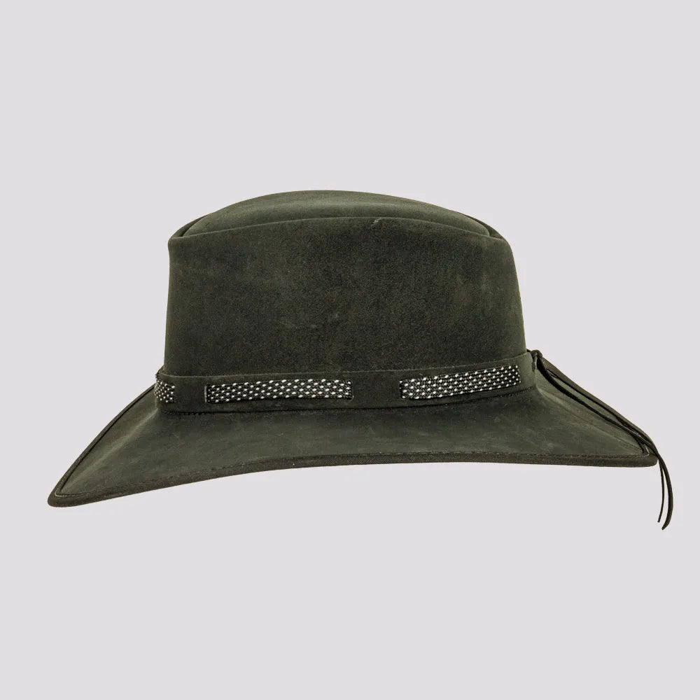 Zephyr | Mens Genuine Suede Leather Outback Hat