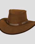 Zephyr | Womens Genuine Suede Leather Outback Hat