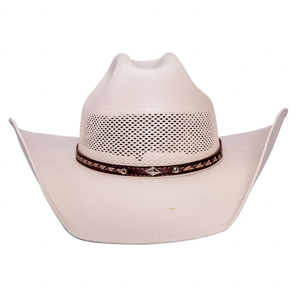Austin Cream Straw Cowboy Hat by American Hat Makers front view