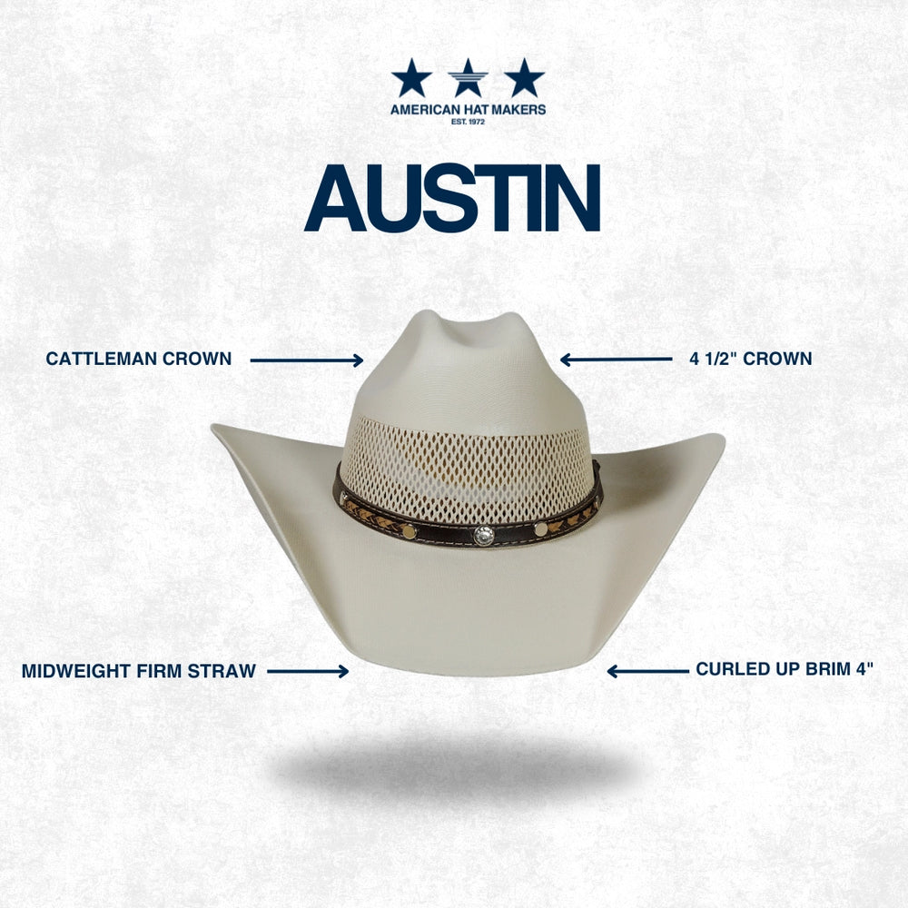 Austin | Mens Cream Straw Cowboy Hat