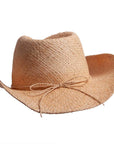 Belle natural straw western hat by American Hat Makers back view