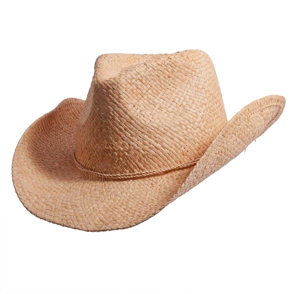Belle natural straw western hat by American Hat Makers angled left view
