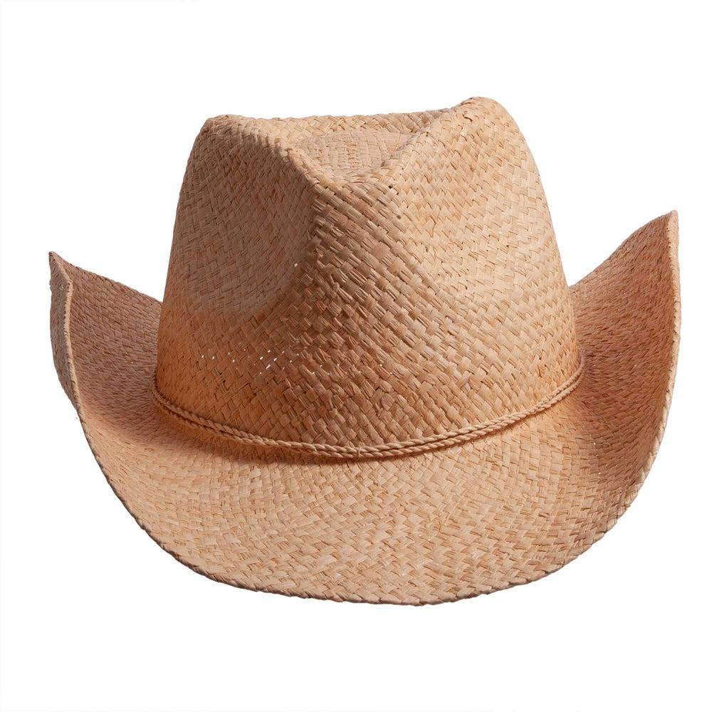 Belle natural straw western hat by American Hat Makers front view