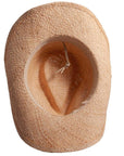 Belle natural straw western hat by American Hat Makers bottom view