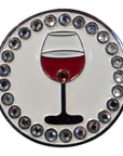 Bling Wine Glass Magnetic Hat Pin