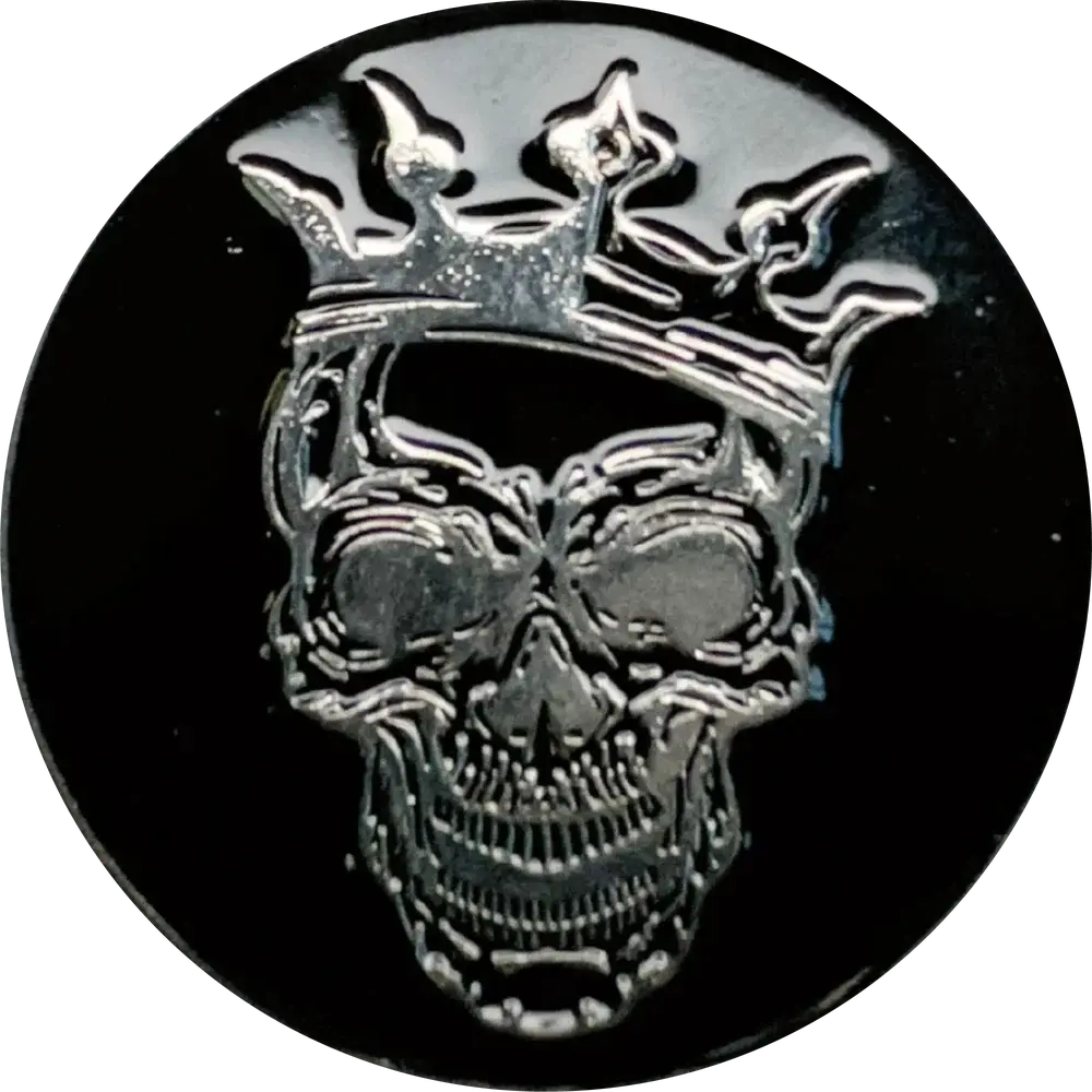 crowned skull magnetic hat pin