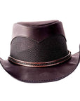 Durango Black Leather Mesh Cowboy Hat by American Hat Makers front view