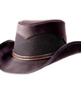 Durango Black Leather Mesh Cowboy Hat by American Hat Makers angled view