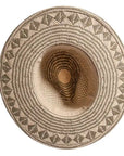 Eppie | Womens Natural & Green Two Tone Toyo Straw Sun Hat