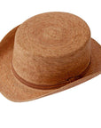 Everglades Straw Palm Top Hat by American Hat Makers top view