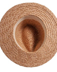 Fabian Natural straw sun hat by American Hat Makers bottom view