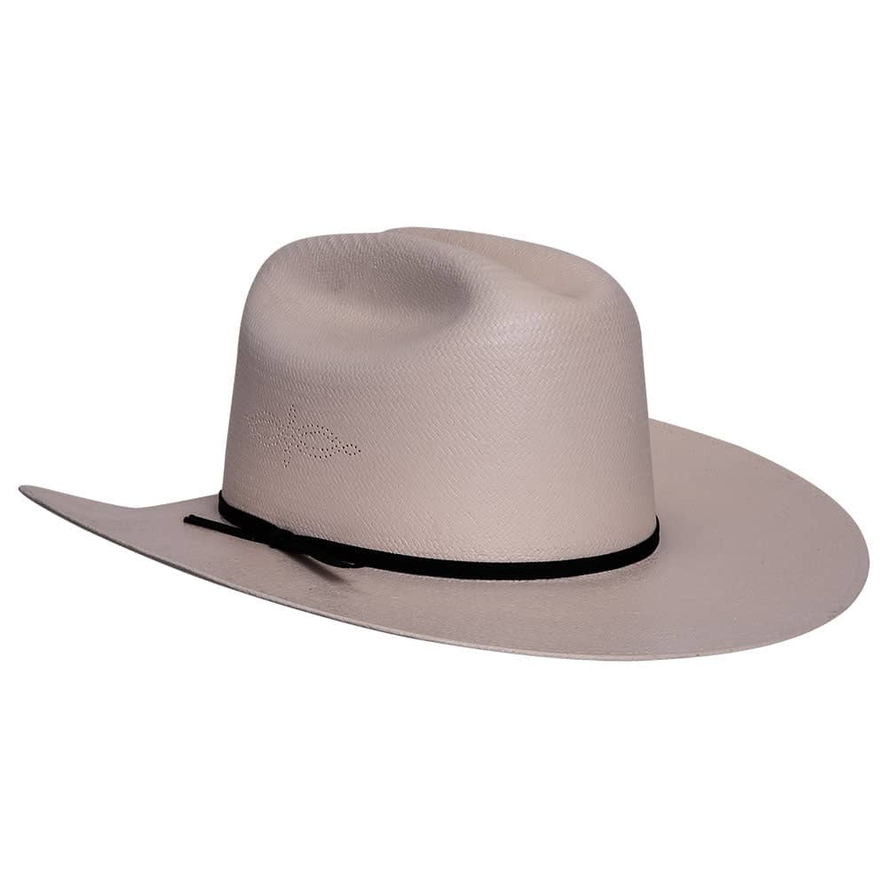 Side studio shot of the cream FT Worth mens cowboy hat 