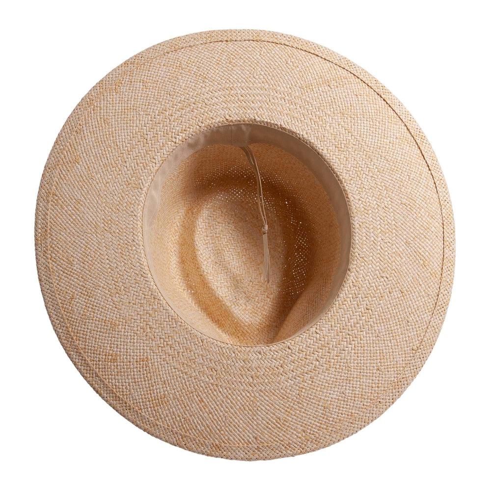 Johvan natural straw sun hat by American Hat Makers bottom view