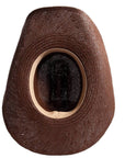 An bottom view of Koda brown straw cowboy hat 