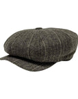 Argo Brown 8 Quarter Flat Cap by American Hat Makers angled front view