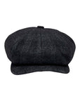 Argo Charcoal 8 Quarter Flat Cap by American Hat Makers front view