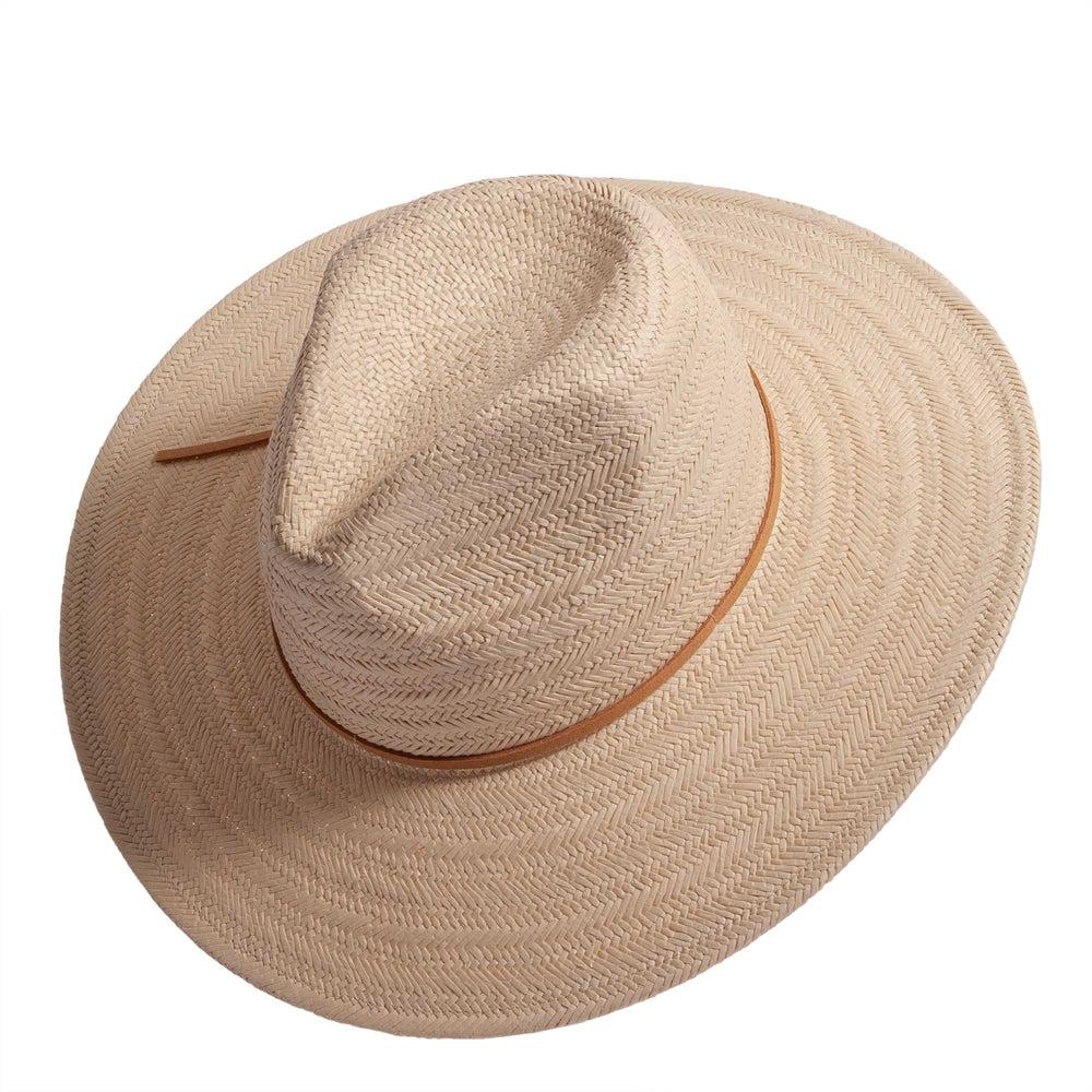 Paulo natural straw sun hat by American Hat Makers top view