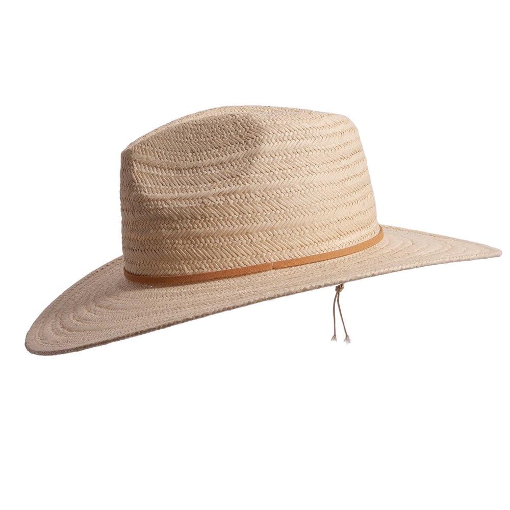 Paulo natural straw sun hat by American Hat Makers side view