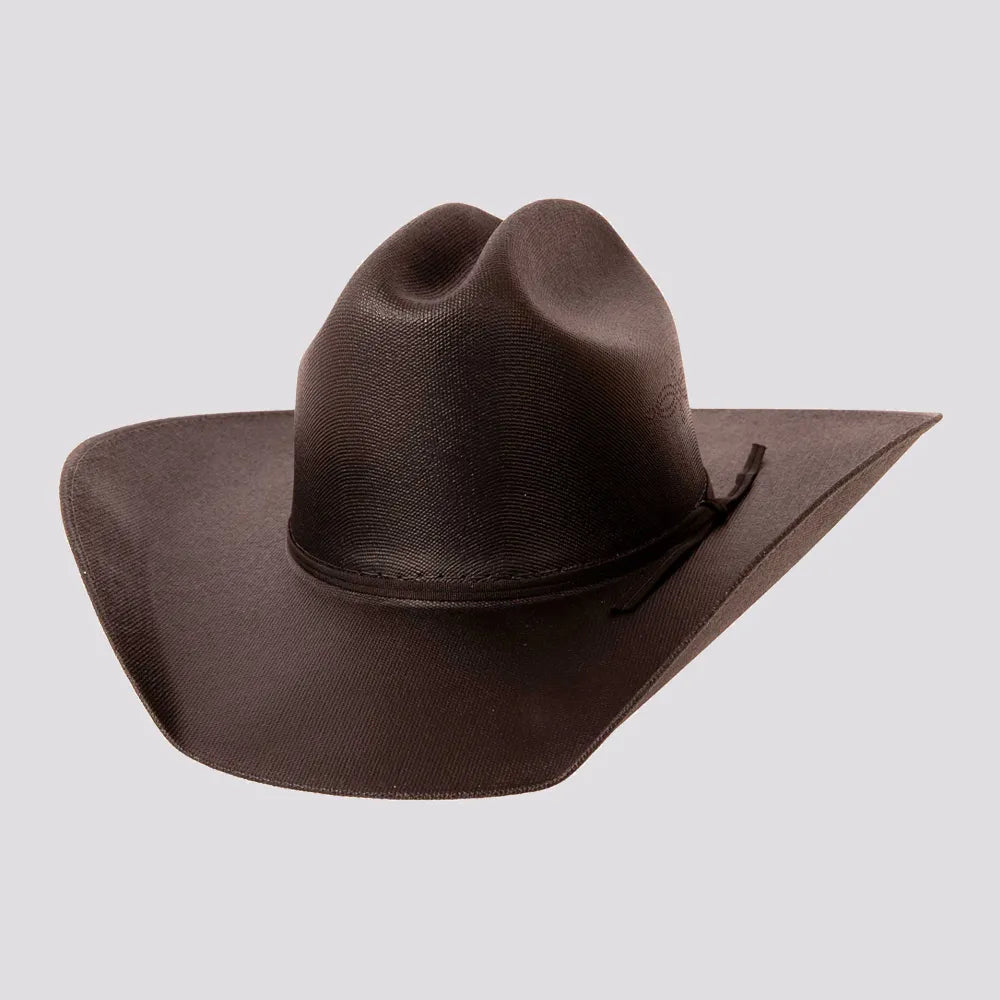 pioneer black straw cowboy hat american hat makers front side
