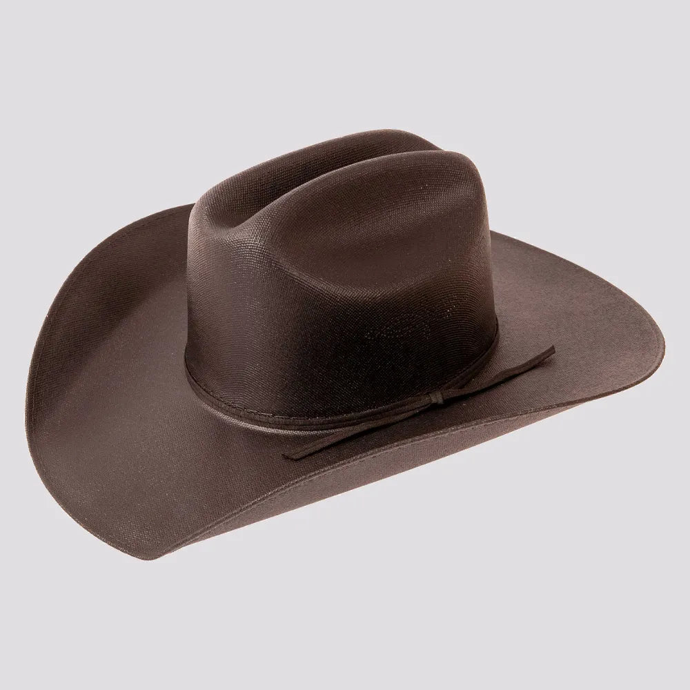 pioneer black straw cowboy hat american hat makers top side view