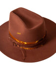 Ralston Brown Western Felt Hat by American Hat Makers top view