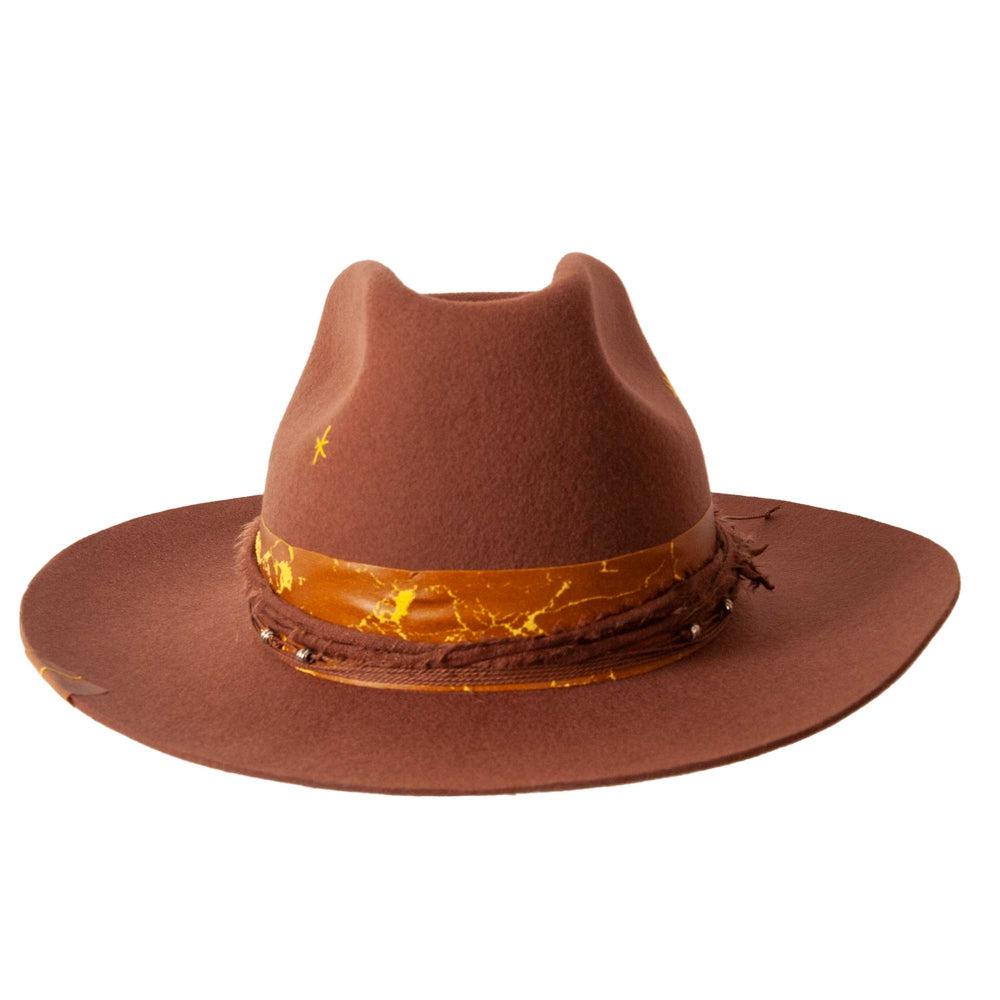 Ralston Brown Western Felt Hat by American Hat Makers front view