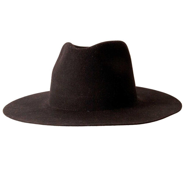rancher-black-felt-fedora-hat-  display picture 1