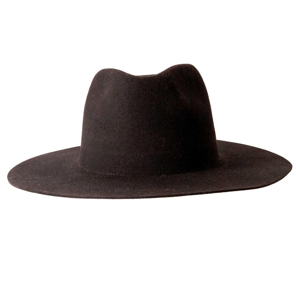 Black Rancher Felt Fedora Hat by American hat Makers front view
