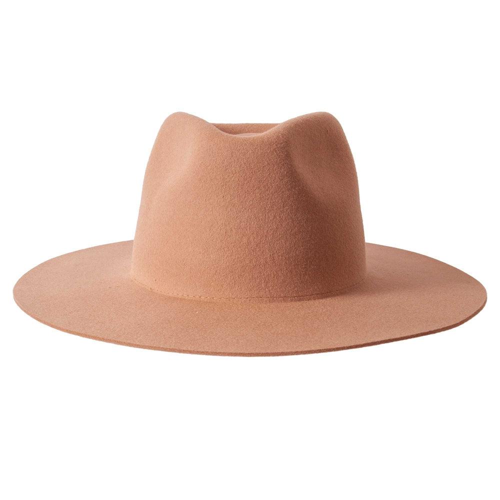 Tan Rancher Felt Fedora Hat by American hat Makers front view