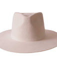 white felt fedora by american hat makers front view