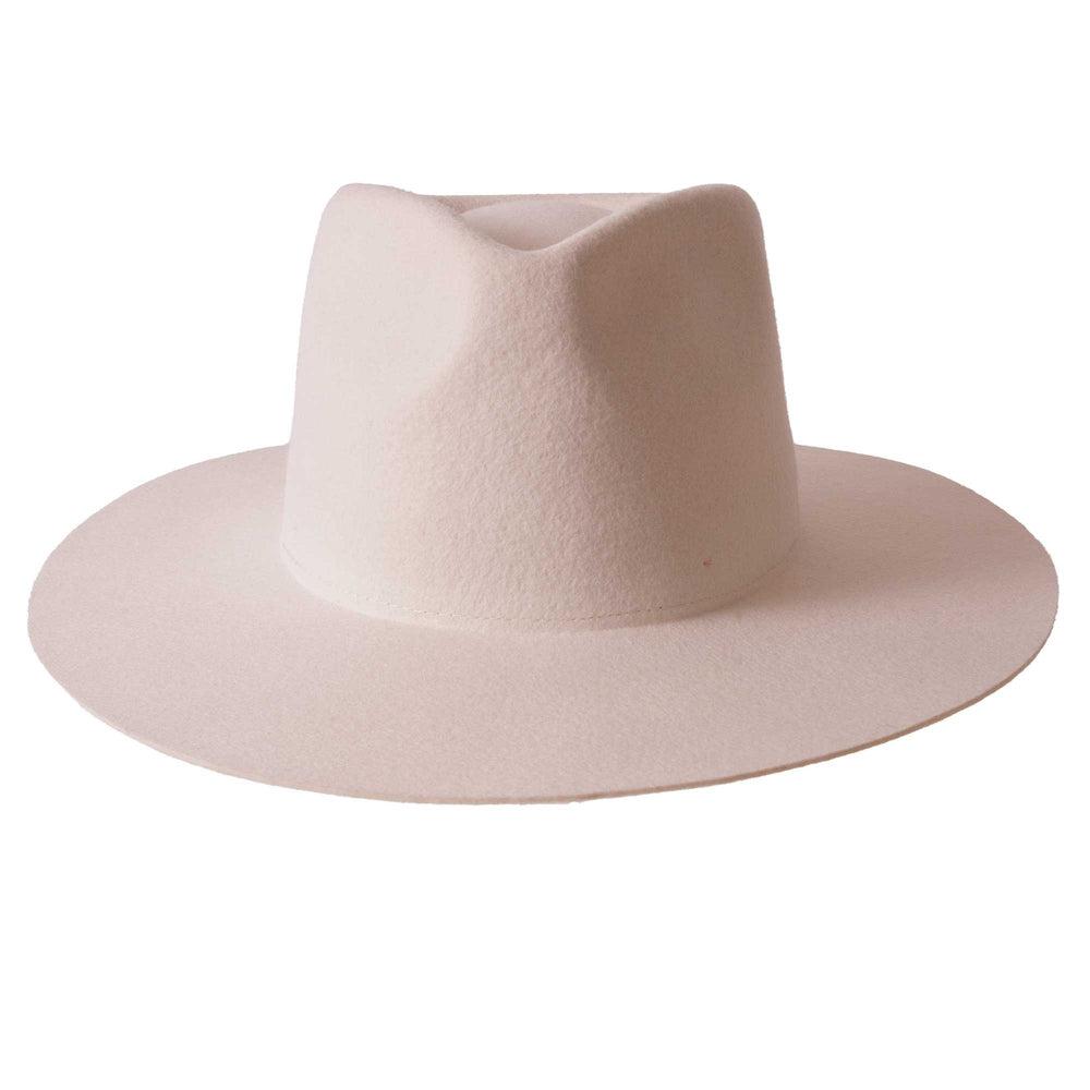 womens rancher white fedora front view