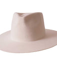 womens rancher white fedora side angled view