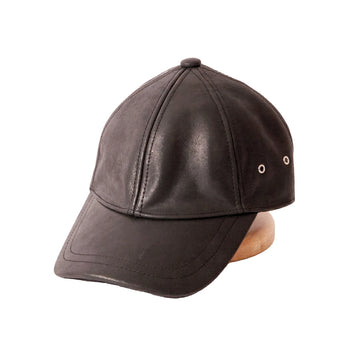 Sidecar | Womens Black Leather Cap