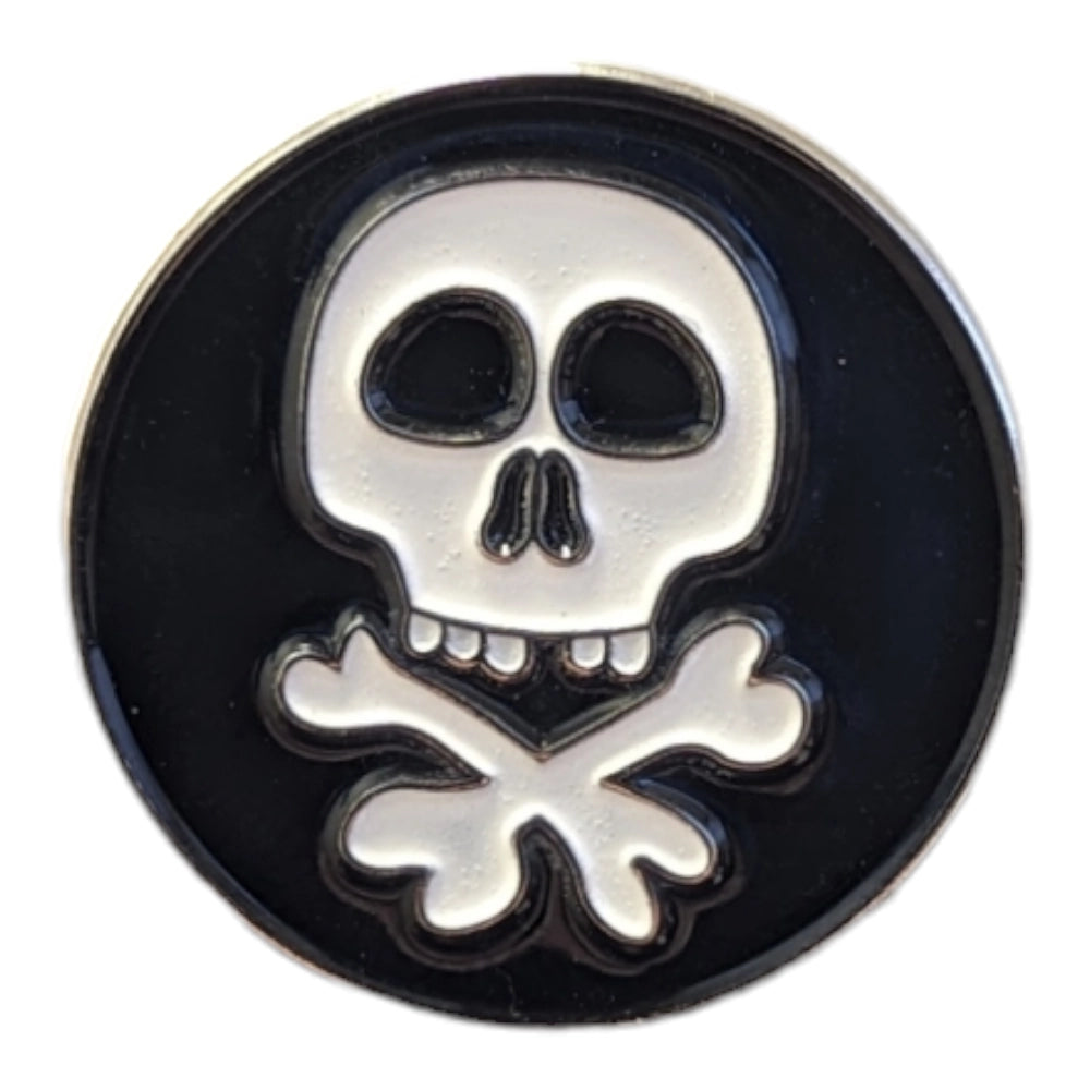 Skull Cross Bones Magnetic Hat Pin