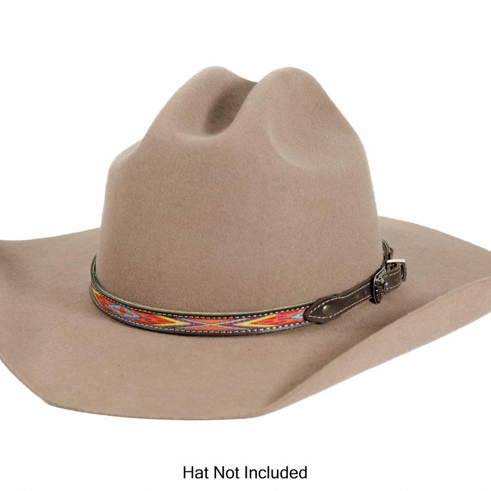 Red Stitch Leather Cowboy Hat Band