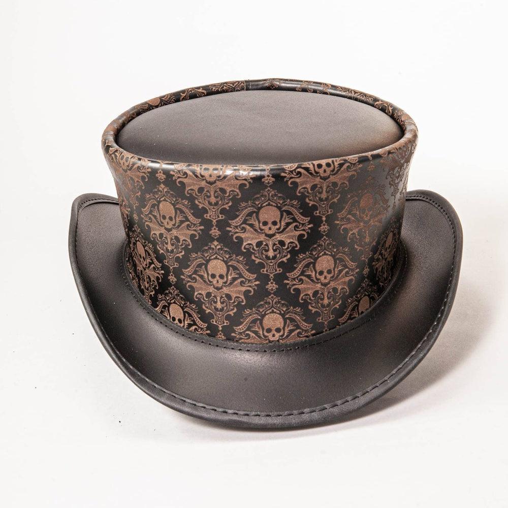 Royal Skull | Mens Leather Top Hat – American Hat Makers