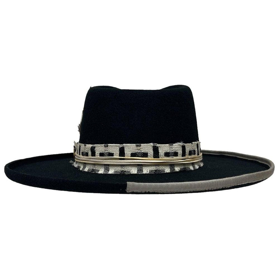 Lounge | Womens Black Pencil Rim Felt Hat – American Hat Makers
